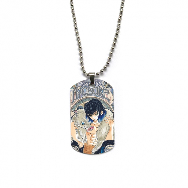 Demon Slayer Kimets Anime double-sided full color printed military brand necklace price for 5 pcs