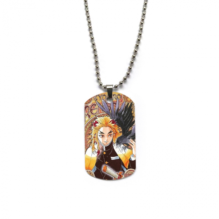 Demon Slayer Kimets Anime double-sided full color printed military brand necklace price for 5 pcs