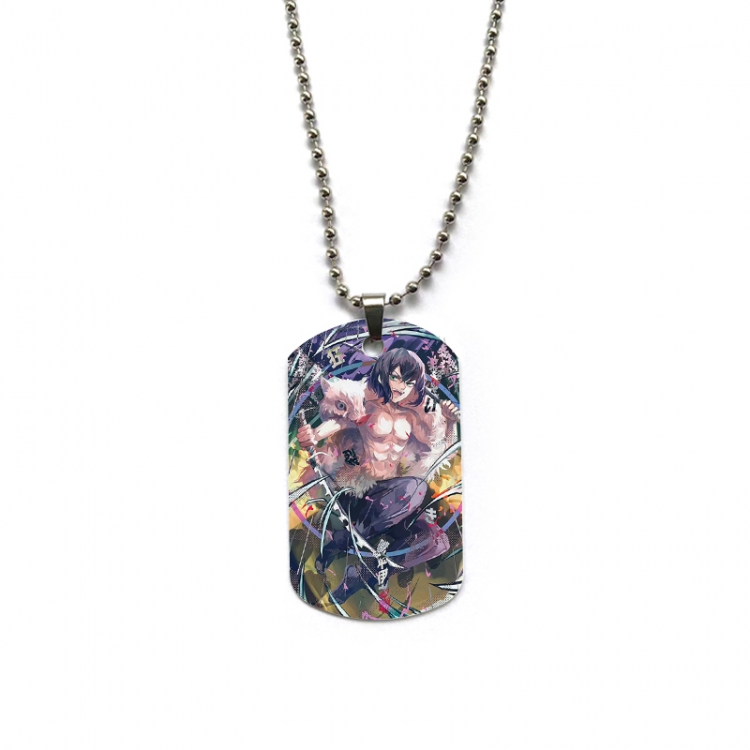 Demon Slayer Kimets Anime double-sided full color printed military brand necklace price for 5 pcs