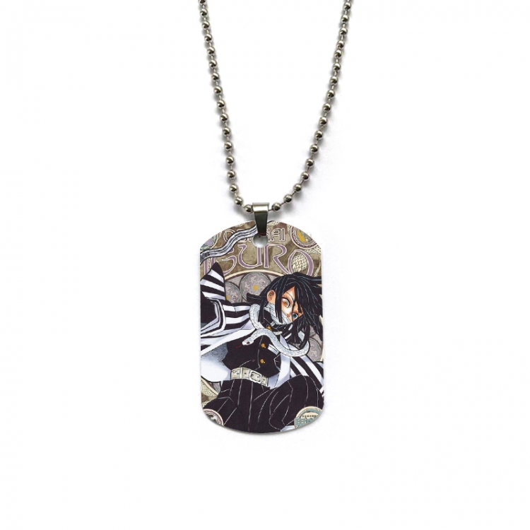 Demon Slayer Kimets Anime double-sided full color printed military brand necklace price for 5 pcs