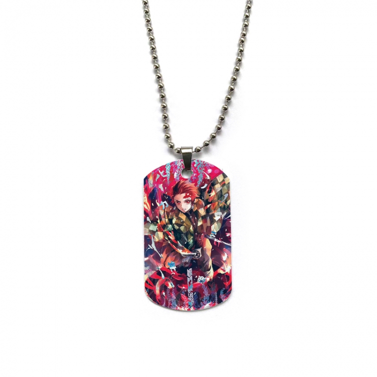 Demon Slayer Kimets Anime double-sided full color printed military brand necklace price for 5 pcs