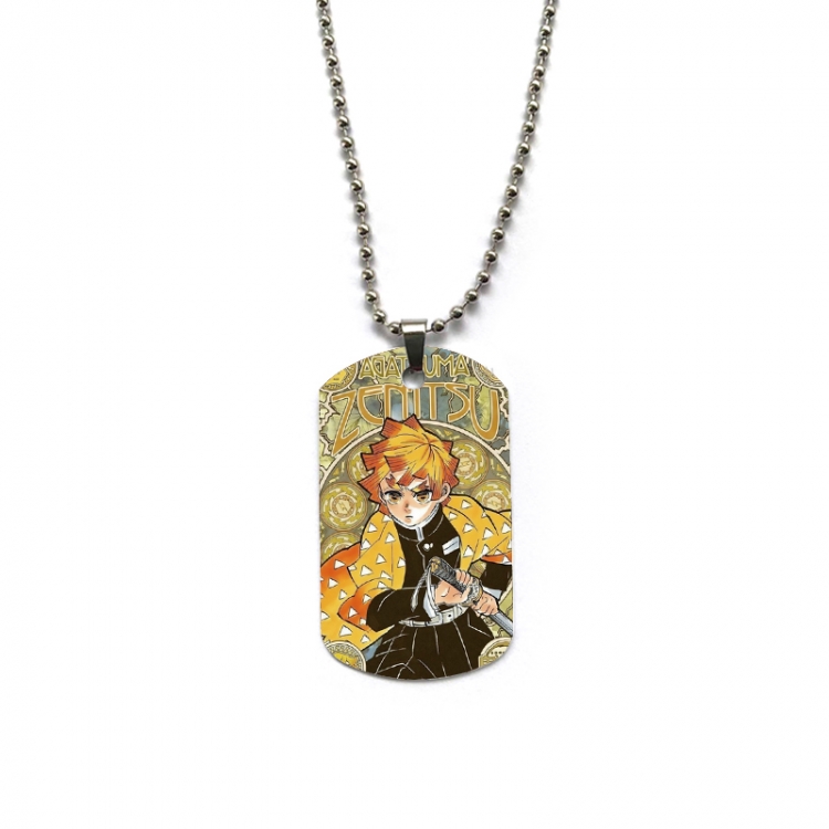 Demon Slayer Kimets Anime double-sided full color printed military brand necklace price for 5 pcs