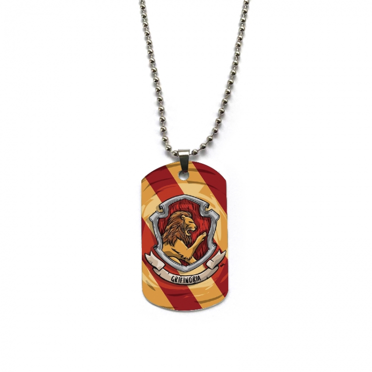 Harry Potter Anime double-sided full color printed military brand necklace price for 5 pcs