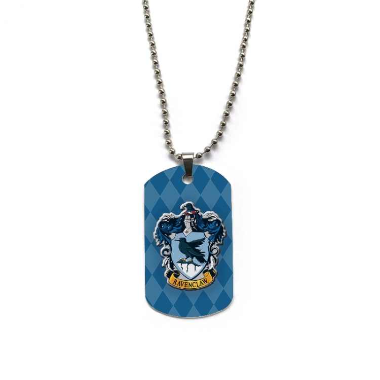 Harry Potter Anime double-sided full color printed military brand necklace price for 5 pcs