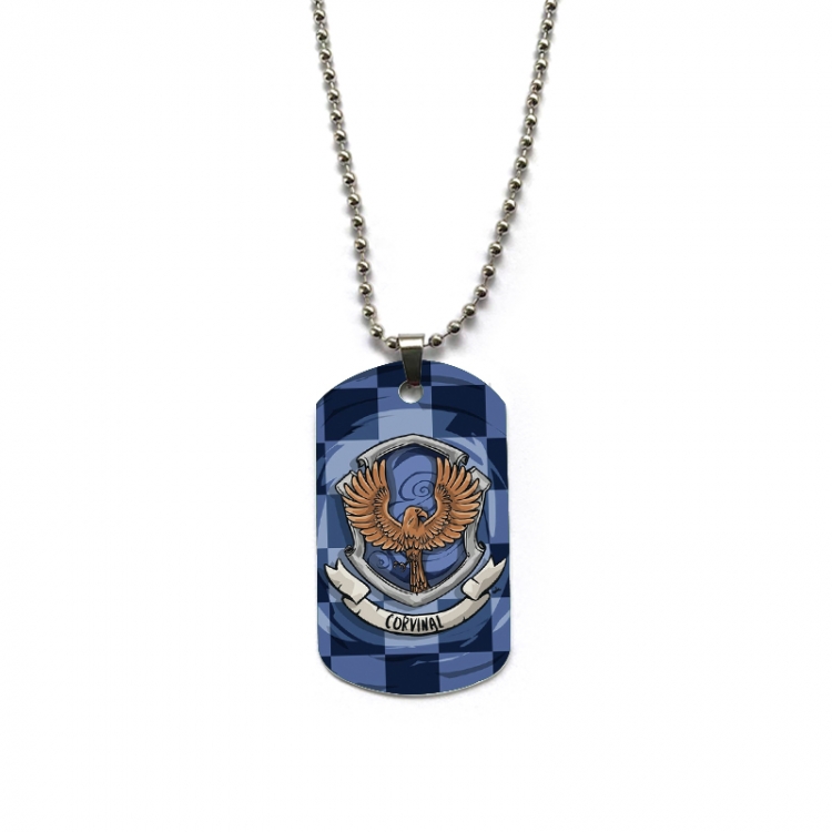 Harry Potter Anime double-sided full color printed military brand necklace price for 5 pcs