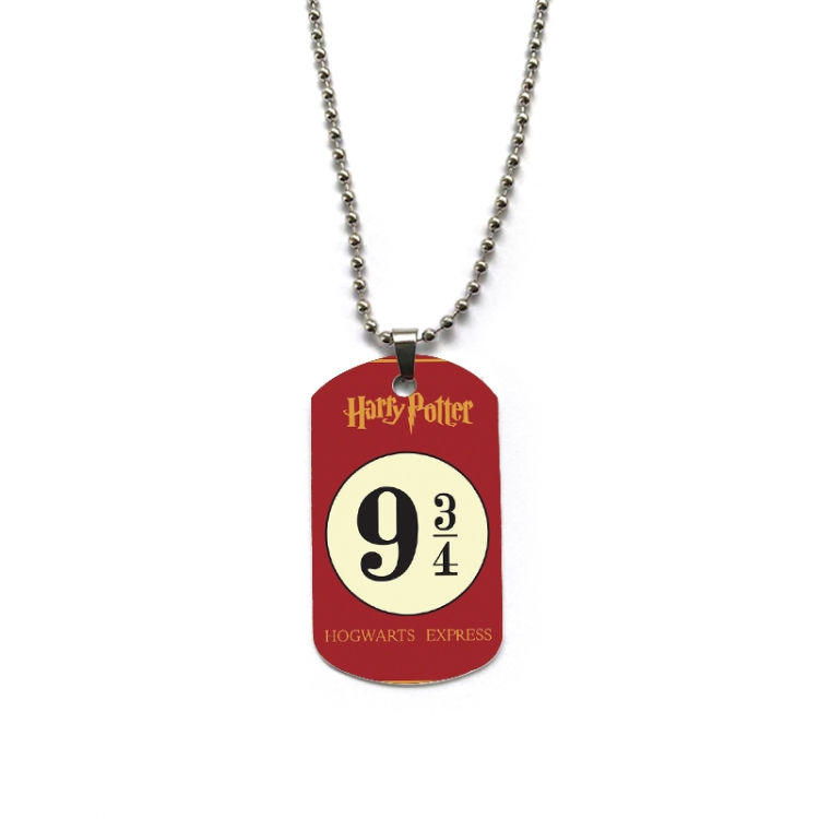 Harry Potter Anime double-sided full color printed military brand necklace price for 5 pcs