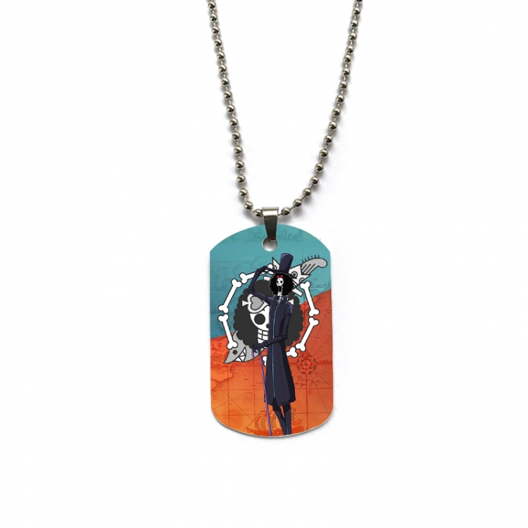 One Piece Anime double-sided full color printed military brand necklace price for 5 pcs