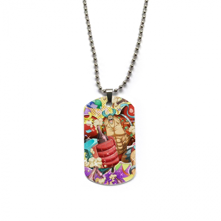 One Piece Anime double-sided full color printed military brand necklace price for 5 pcs