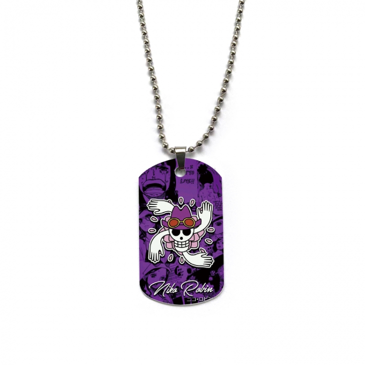 One Piece Anime double-sided full color printed military brand necklace price for 5 pcs