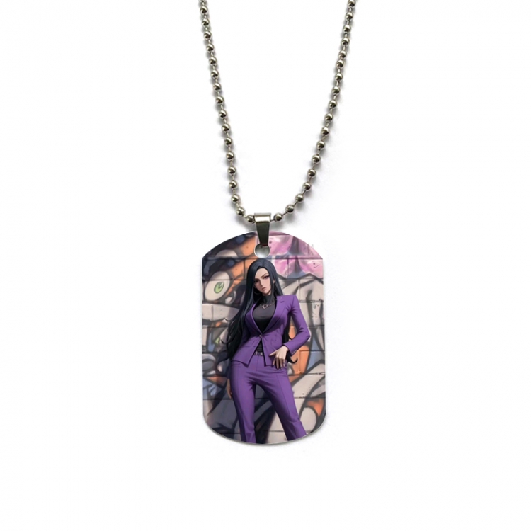 One Piece Anime double-sided full color printed military brand necklace price for 5 pcs