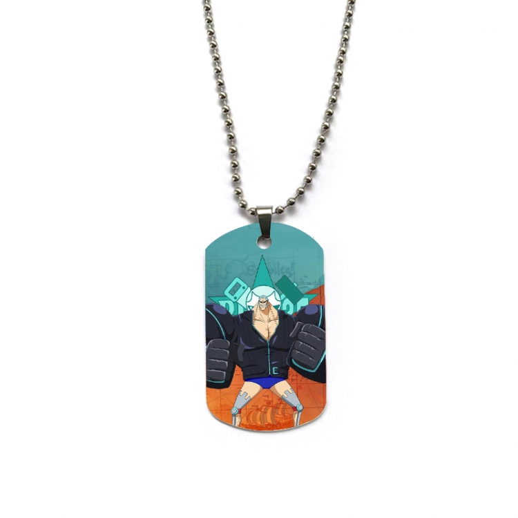 One Piece Anime double-sided full color printed military brand necklace price for 5 pcs