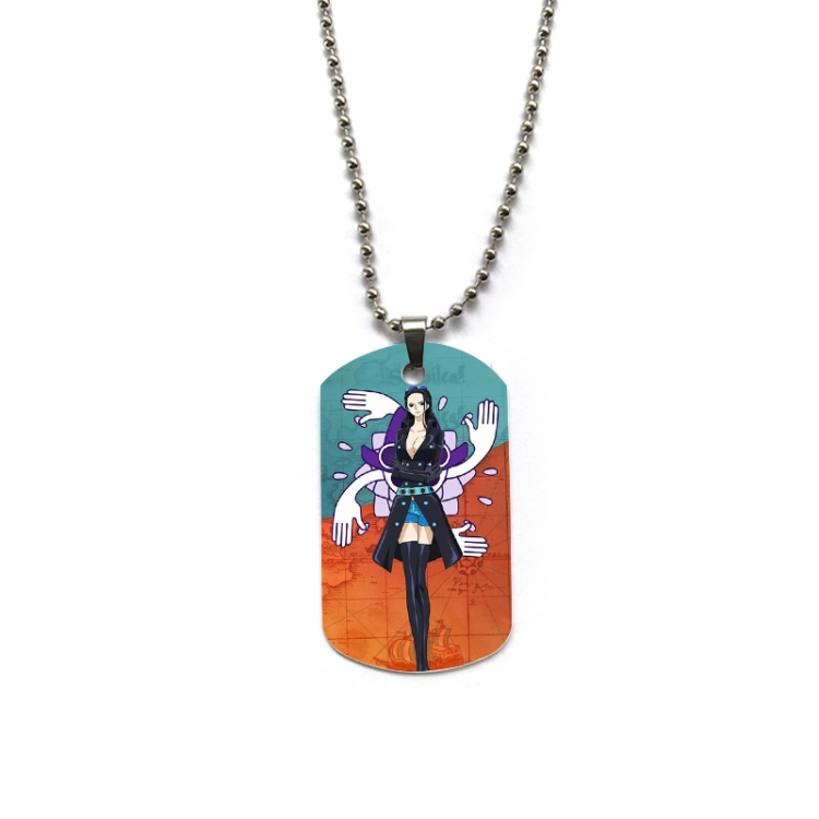 One Piece Anime double-sided full color printed military brand necklace price for 5 pcs