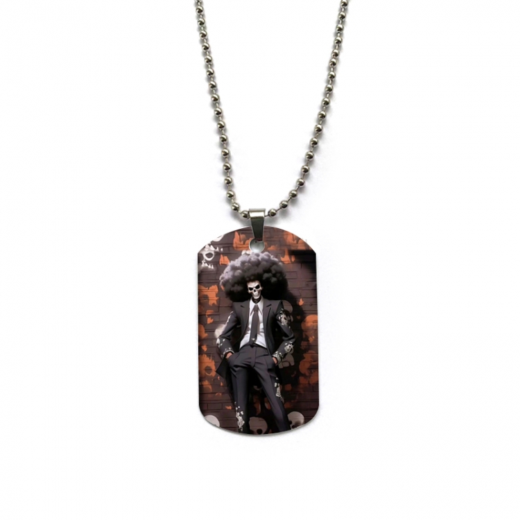 One Piece Anime double-sided full color printed military brand necklace price for 5 pcs