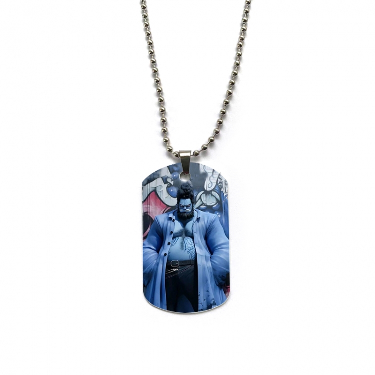 One Piece Anime double-sided full color printed military brand necklace price for 5 pcs