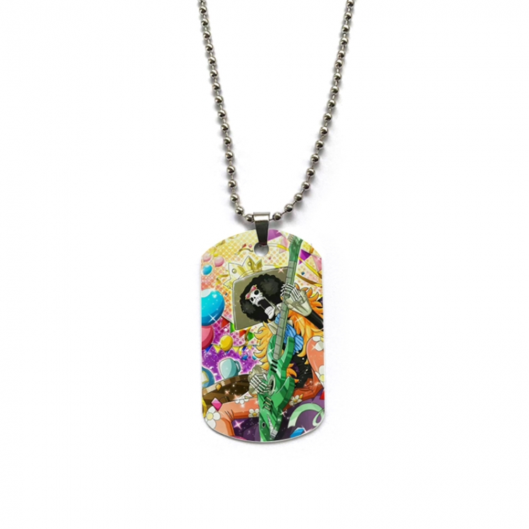 One Piece Anime double-sided full color printed military brand necklace price for 5 pcs