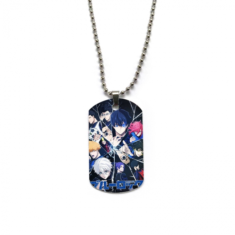 BLUE LOCK Anime double-sided full color printed military brand necklace price for 5 pcs