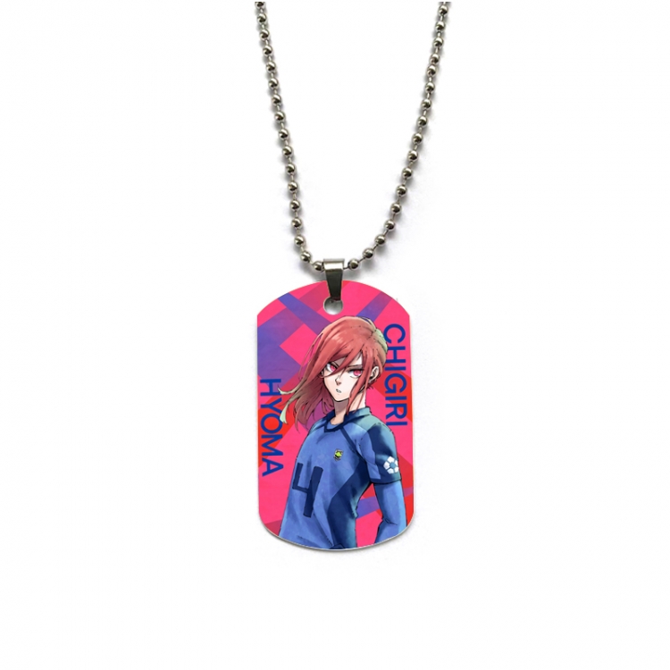 BLUE LOCK Anime double-sided full color printed military brand necklace price for 5 pcs