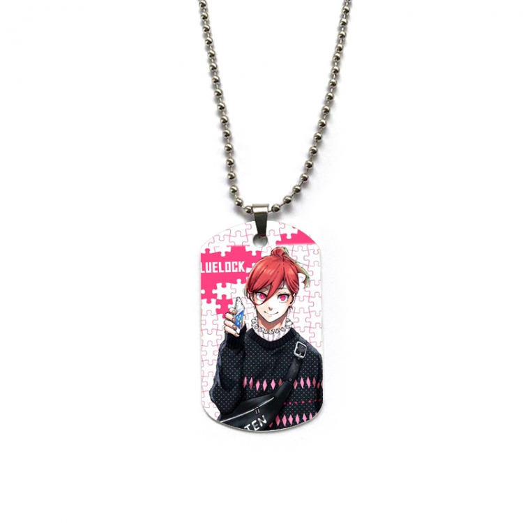 BLUE LOCK Anime double-sided full color printed military brand necklace price for 5 pcs