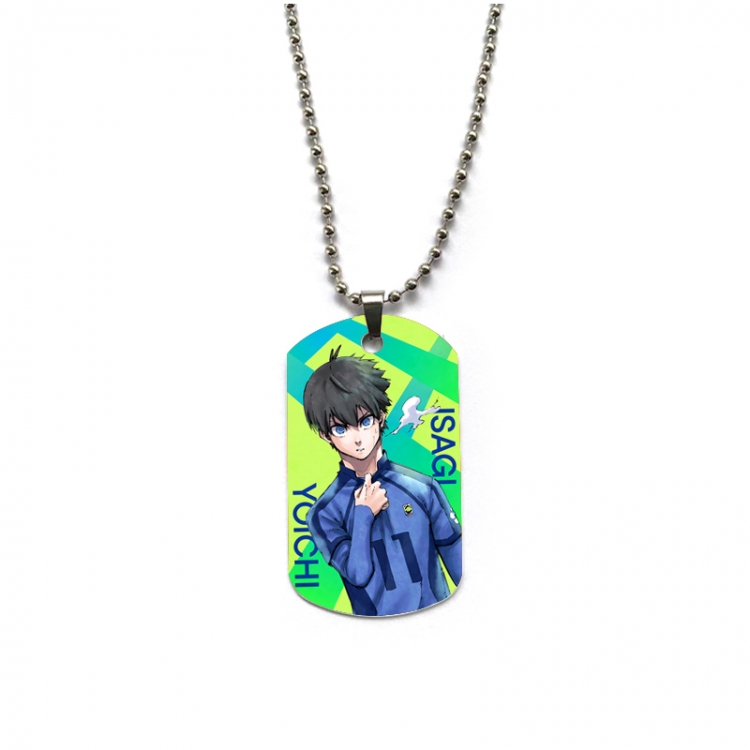 BLUE LOCK Anime double-sided full color printed military brand necklace price for 5 pcs