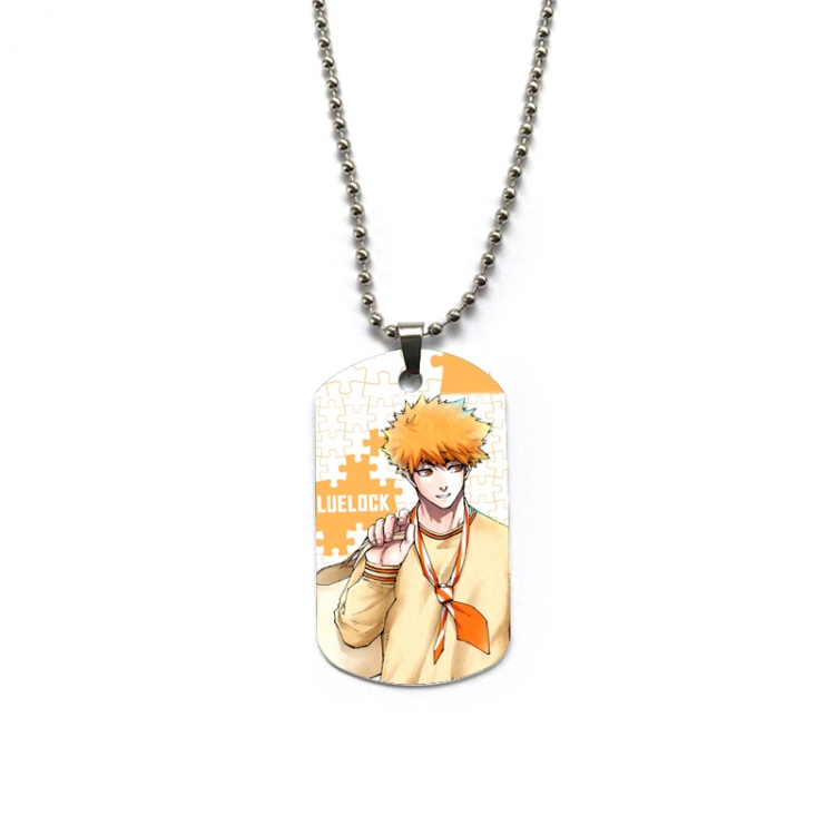 BLUE LOCK Anime double-sided full color printed military brand necklace price for 5 pcs