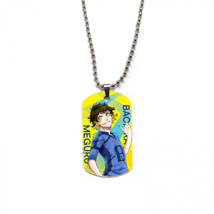 BLUE LOCK Anime double-sided full color printed military brand necklace price for 5 pcs