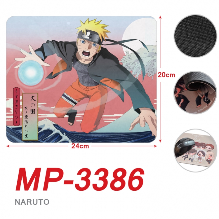 Naruto Anime Full Color Printing Mouse Pad Unlocked 20X24cm price for 5 pcs MP-3386