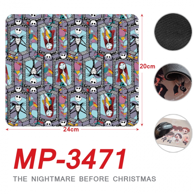 The Nightmare Before Christmas Anime Full Color Printing Mouse Pad Unlocked 20X24cm price for 5 pcs  MP-3471