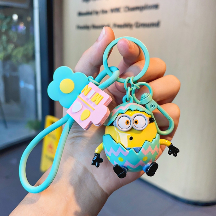 Minions 3D stereosc car keychain bag hanging accessories price for 2 pcs