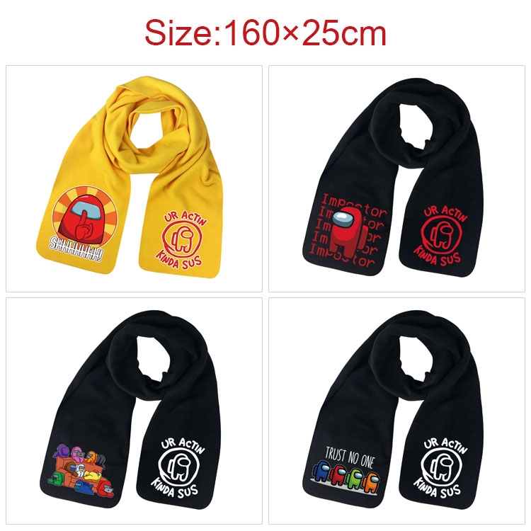 Among-us Anime fleece scarf bib 160X25CM