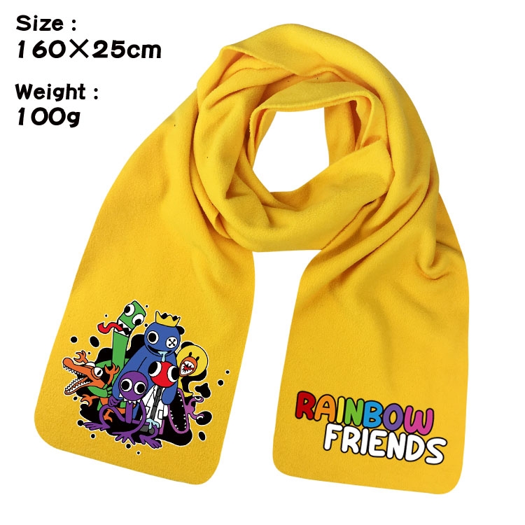 Rainbow Friend Anime fleece scarf bib 160X25CM