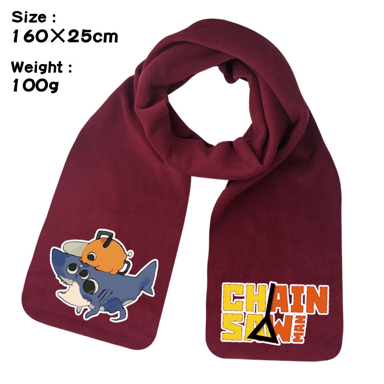 Chainsaw man Anime fleece scarf bib 160X25CM