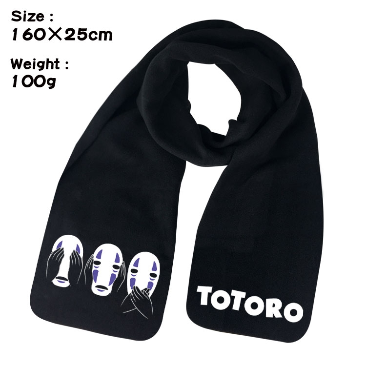 TOTORO Anime full color high-quality fleece scarf 160X25CM