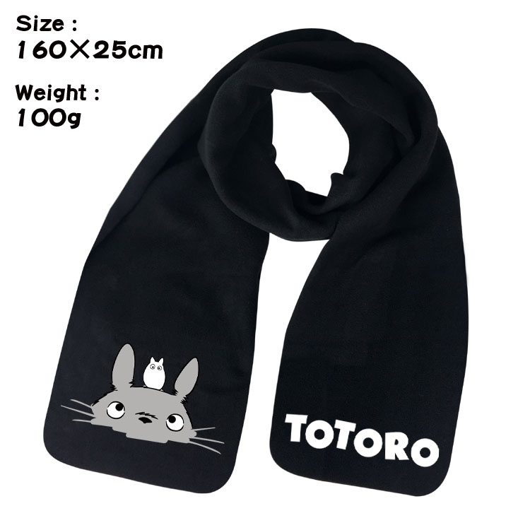 TOTORO Anime full color high-quality fleece scarf 160X25CM