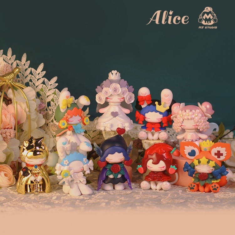 Alice Fairy tale Series Trendy blind box exquisite decoration figure a set of 8PCS 33X16.5X12CM