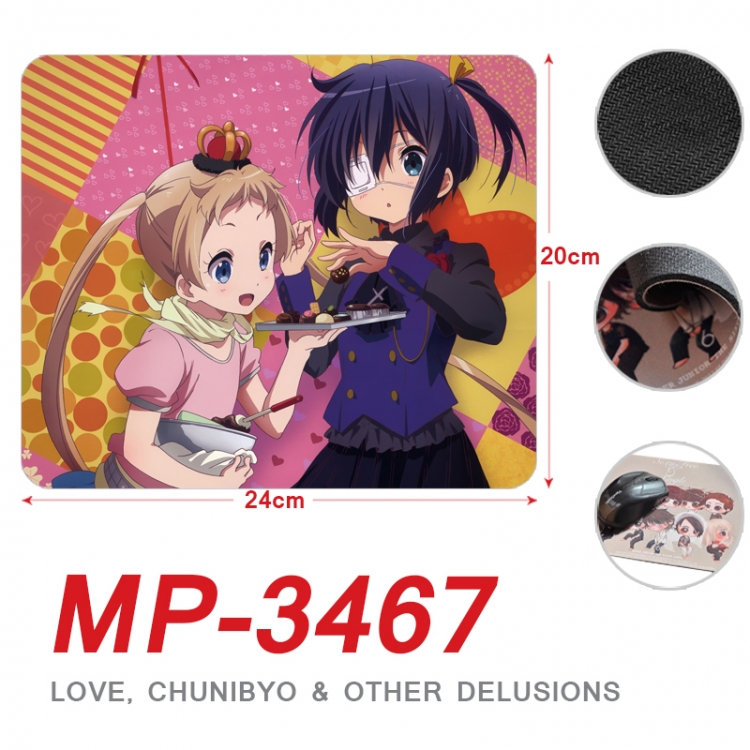 Chuunibyou Demo Koi Ga Shitai Anime Full Color Printing Mouse Pad Unlocked 20X24cm price for 5 pcs MP-3467