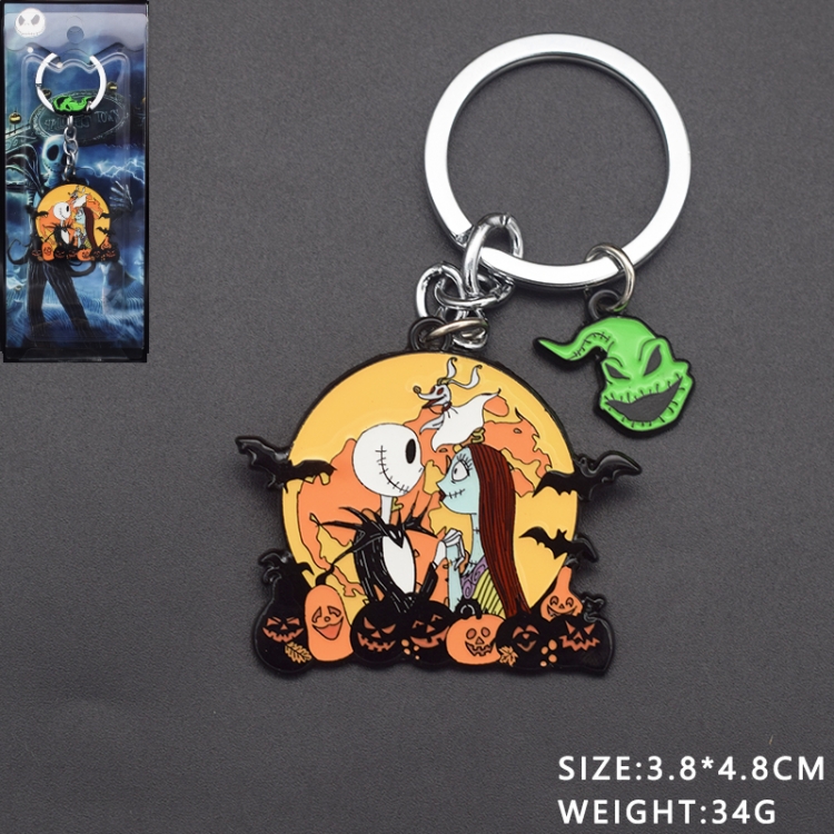 The Nightmare Before Christmas Anime peripheral metal keychain pendant