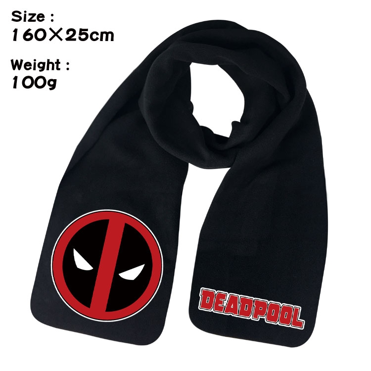 Marvel Anime full color high-quality fleece scarf 160X25CM