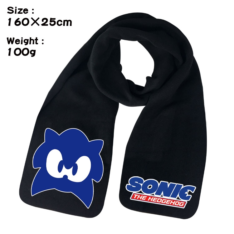 Sonic the Hedgehog Anime full color high-quality fleece scarf 160X25CM