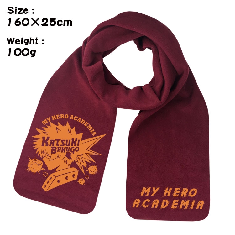 My Hero Academia Anime full color high-quality fleece scarf 160X25CM