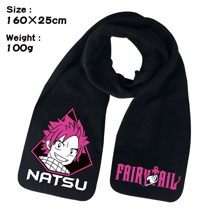 Fairy tail Anime full color high-quality fleece scarf 160X25CM