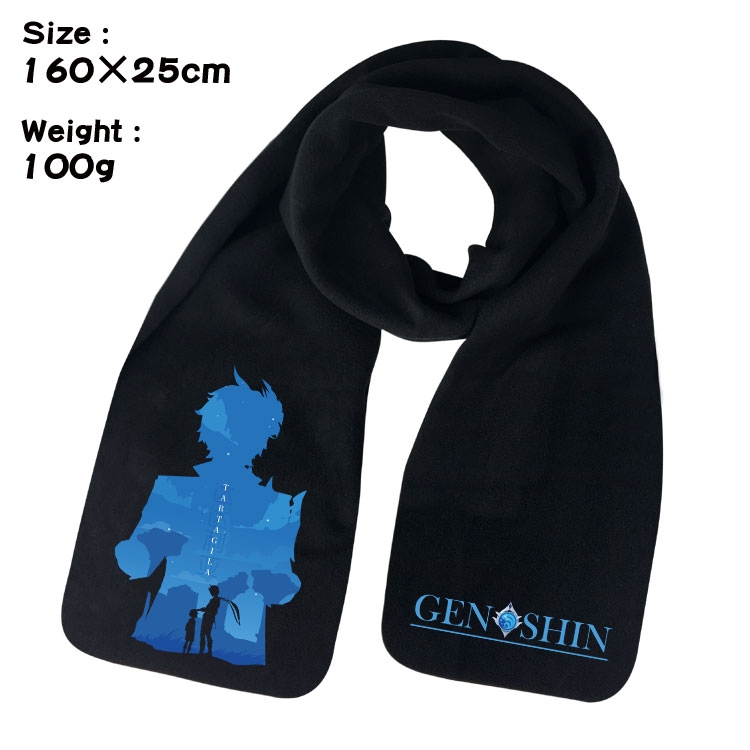 Genshin Impact Anime full color high-quality fleece scarf 160X25CM