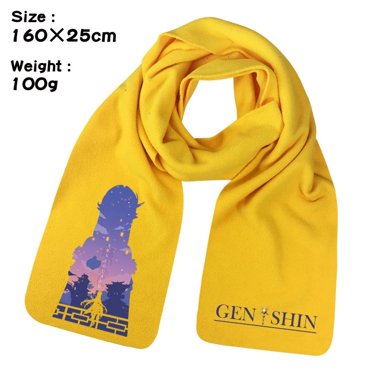 Genshin Impact Anime full color high-quality fleece scarf 160X25CM
