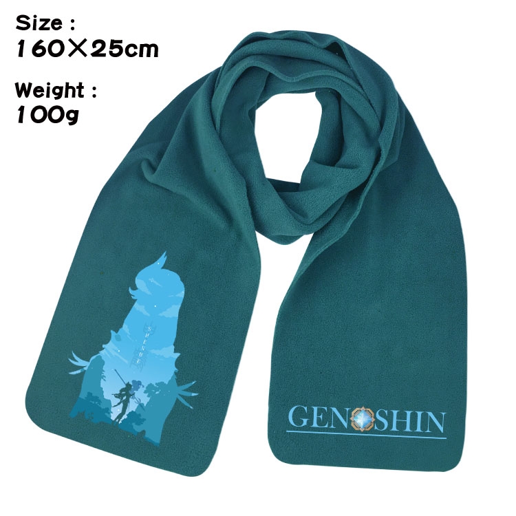 Genshin Impact Anime full color high-quality fleece scarf 160X25CM