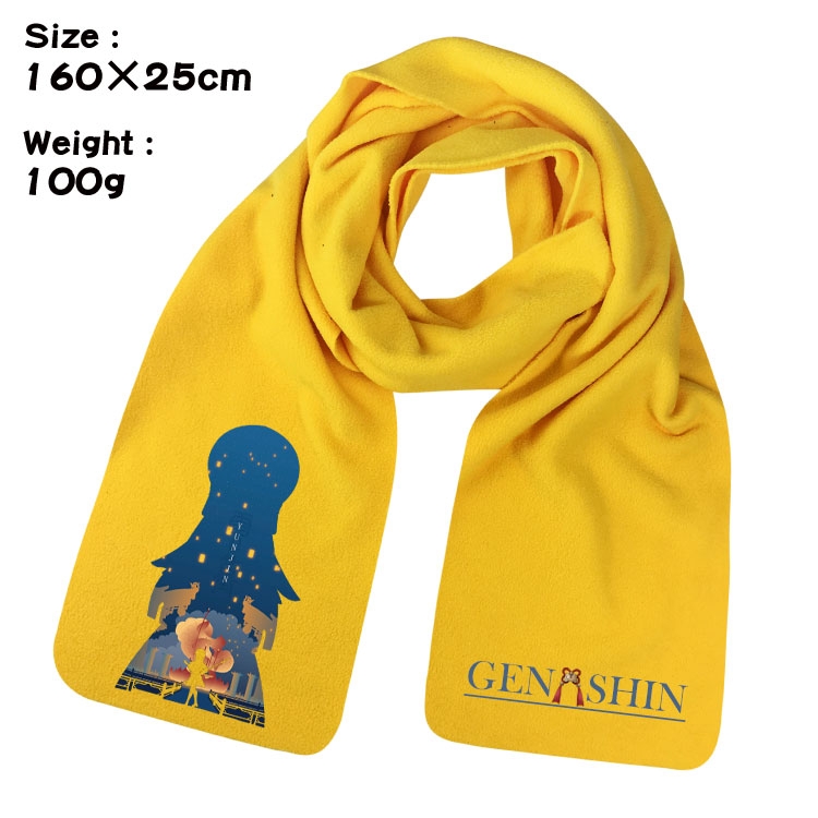 Genshin Impact Anime full color high-quality fleece scarf 160X25CM