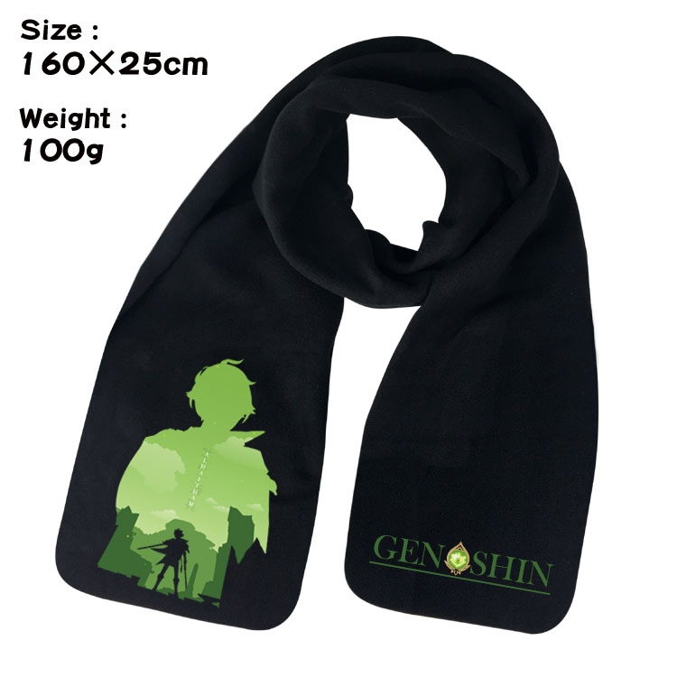 Genshin Impact Anime full color high-quality fleece scarf 160X25CM