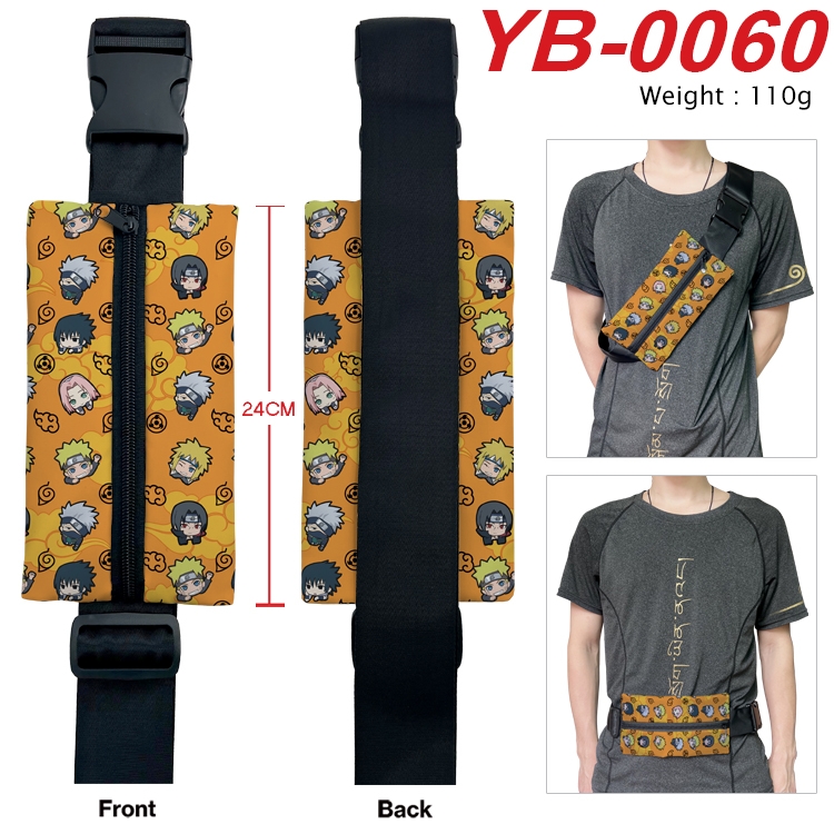 Naruto Anime Canvas Shoulder Bag Chest Bag Waist Bag 110g YB-0060