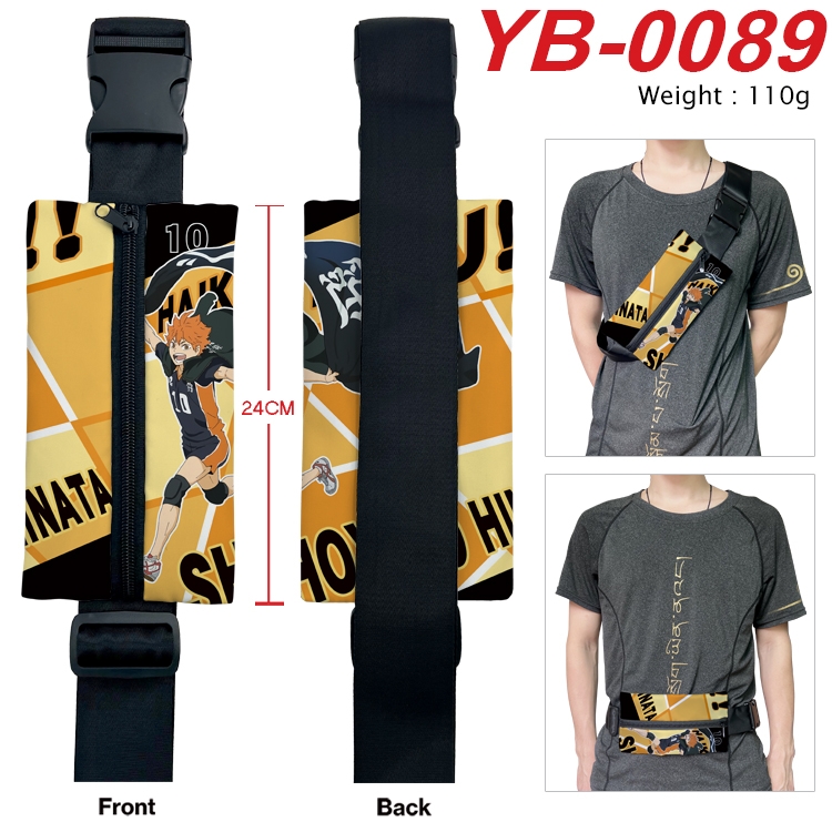 Haikyuu!! Anime Canvas Shoulder Bag Chest Bag Waist Bag 110g YB-0089