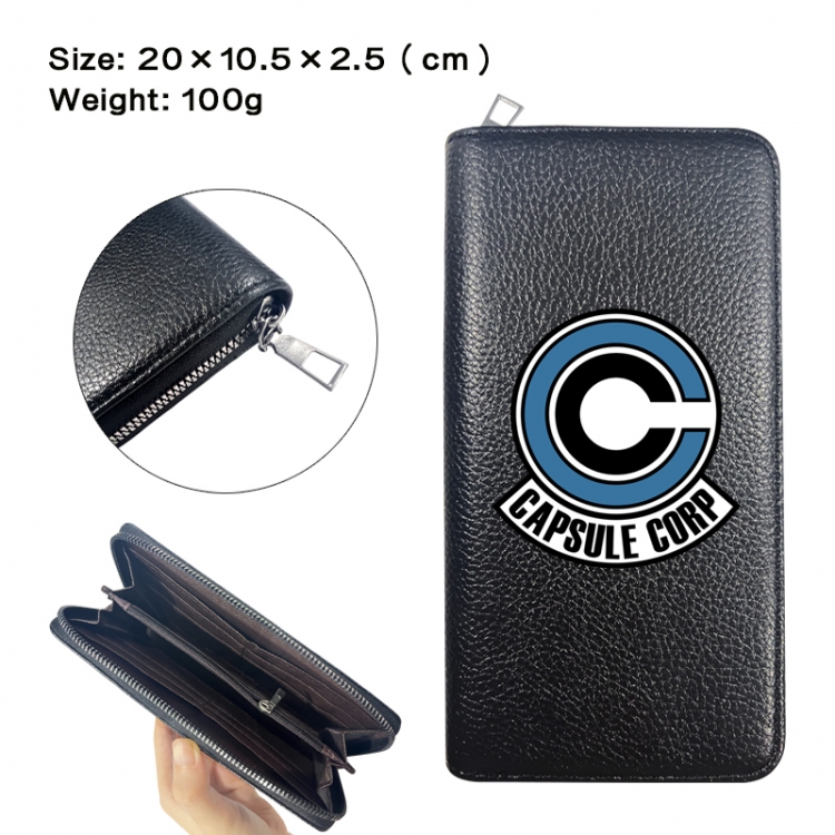 DRAGON BALL Anime printed PU folding long zippered wallet with zero wallet 20x10.5x2.5cm