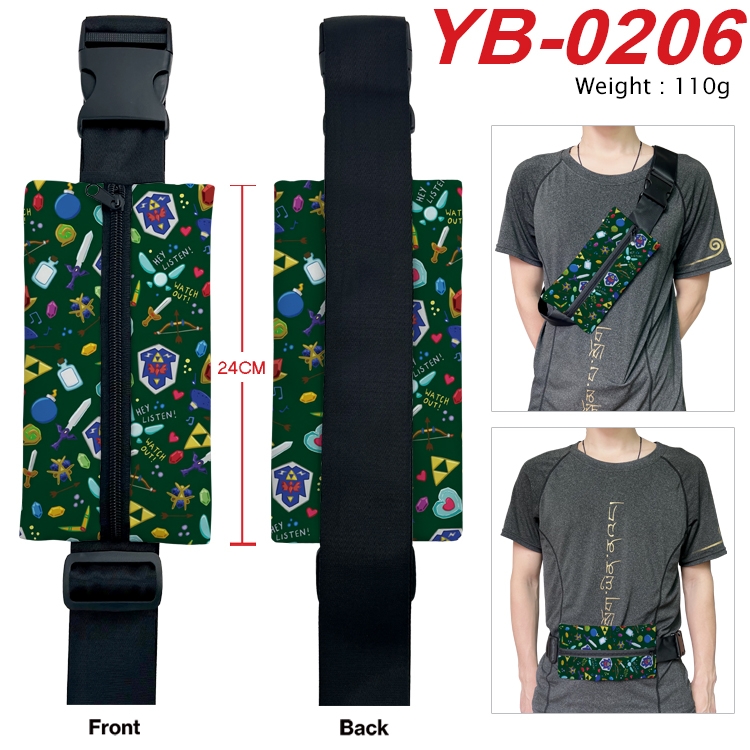 The Legend of Zelda Anime Canvas Shoulder Bag Chest Bag Waist Bag 110g YB-0206