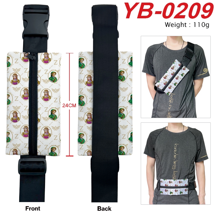 The Legend of Zelda Anime Canvas Shoulder Bag Chest Bag Waist Bag 110g YB-0209